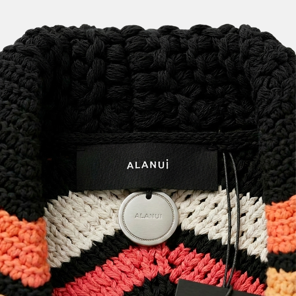 Super Flea Market+Alanui+Sunset orange crochet cardigan with fringes +Brand Donation3